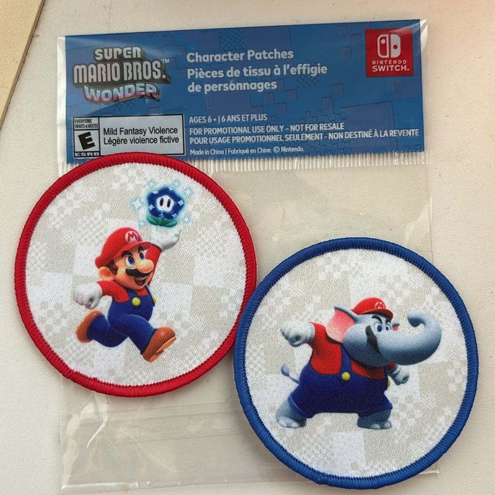 3/$30 New Authentic Nintendo character patches